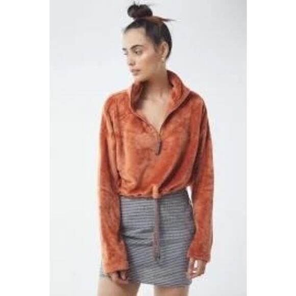 Urban Outfitters Sweaters - Urban Outfitters Half Zip Crop Top Sweater